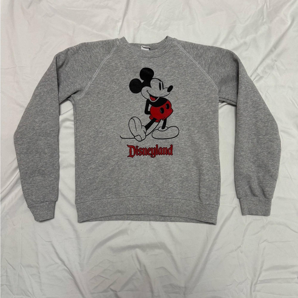 Disney Gray Crewneck Sweater with Mickey Mouse